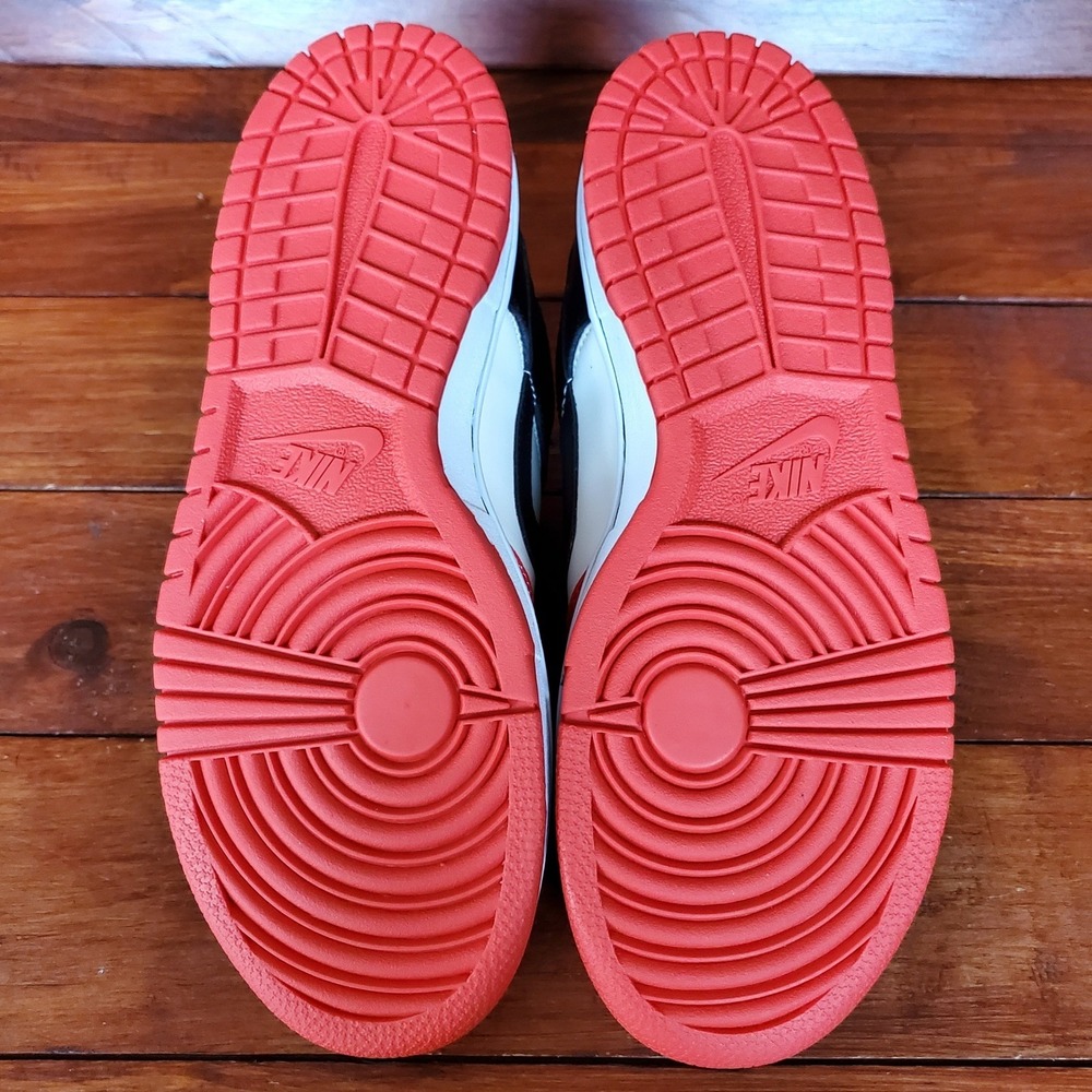 Nike Dunk Low GS Shoes 6.5Y Chile Red Sail Black NBA 75th Anniversary DO6288-100 - Picture 7 of 9